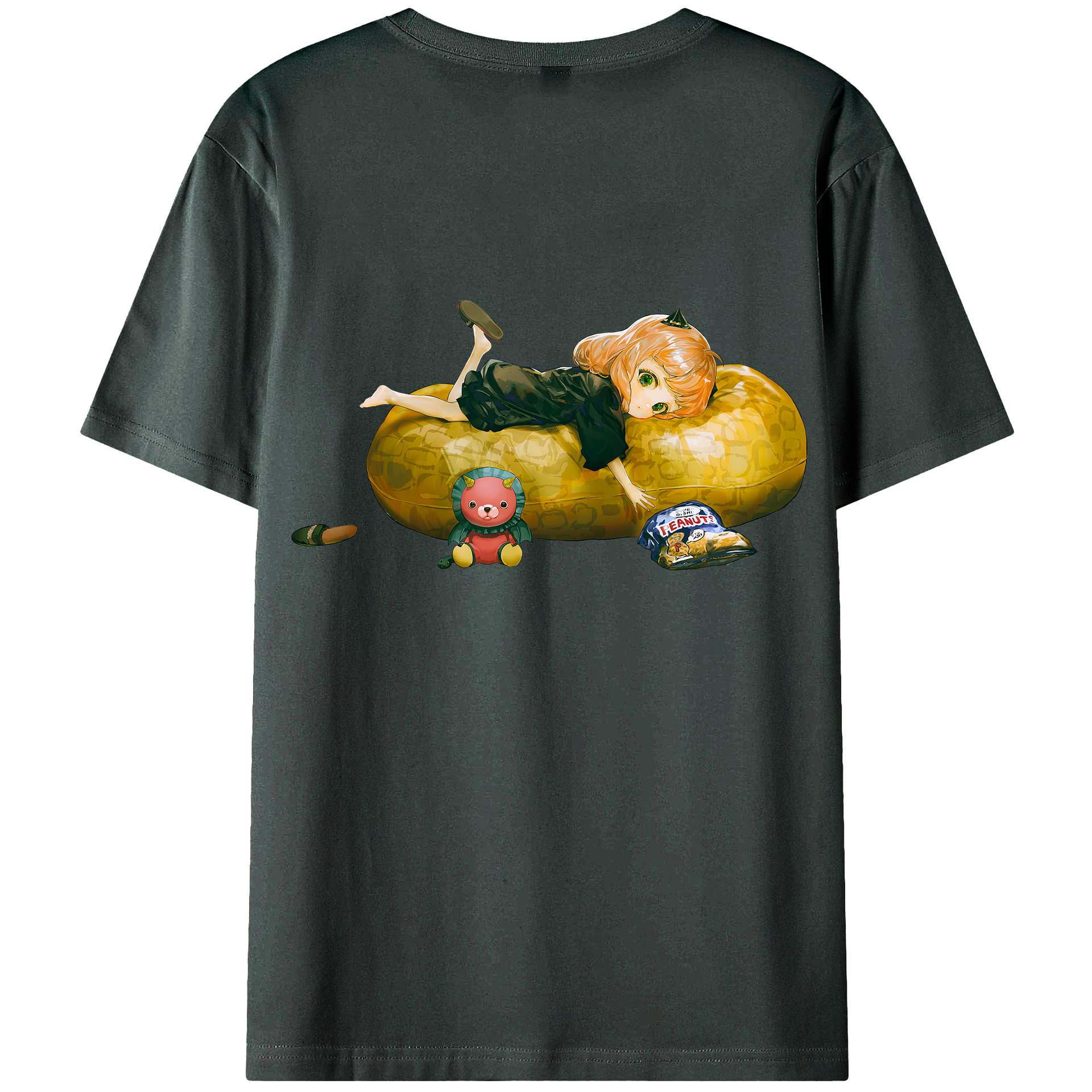 （画像用） SPY×FAMILY间谍家家酒 綿100％ メンズ半袖Tシャツ（バックプリント） 通気性